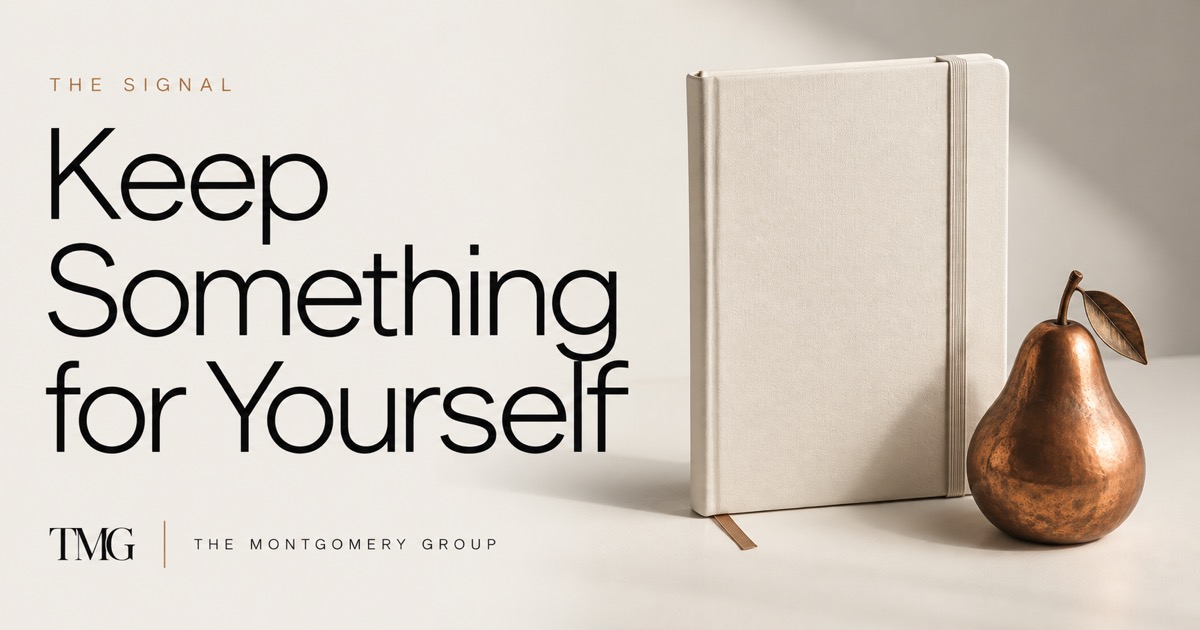 Keep Something for Yourself — TMG editorial cover