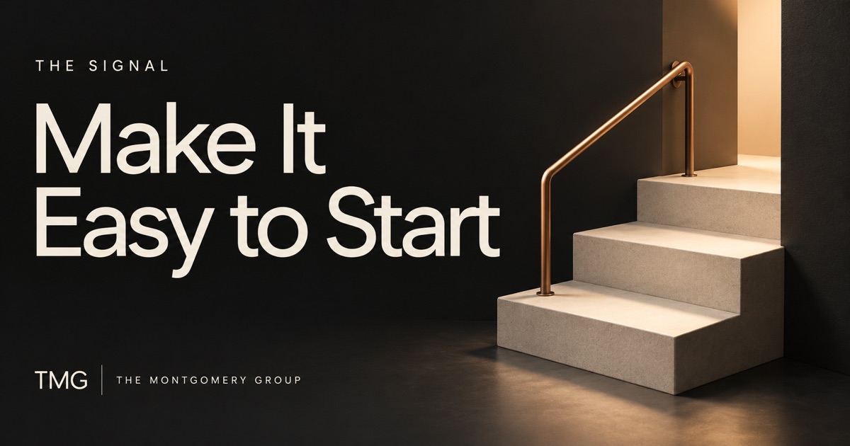 Make It Easy to Start — TMG editorial cover