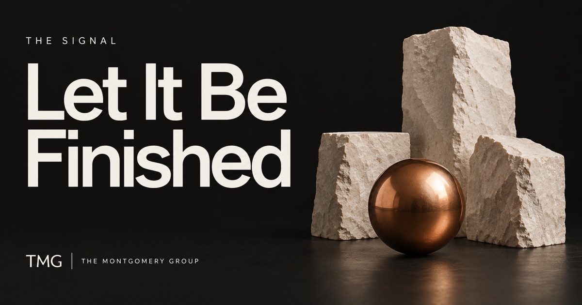 Let It Be Finished — TMG editorial cover